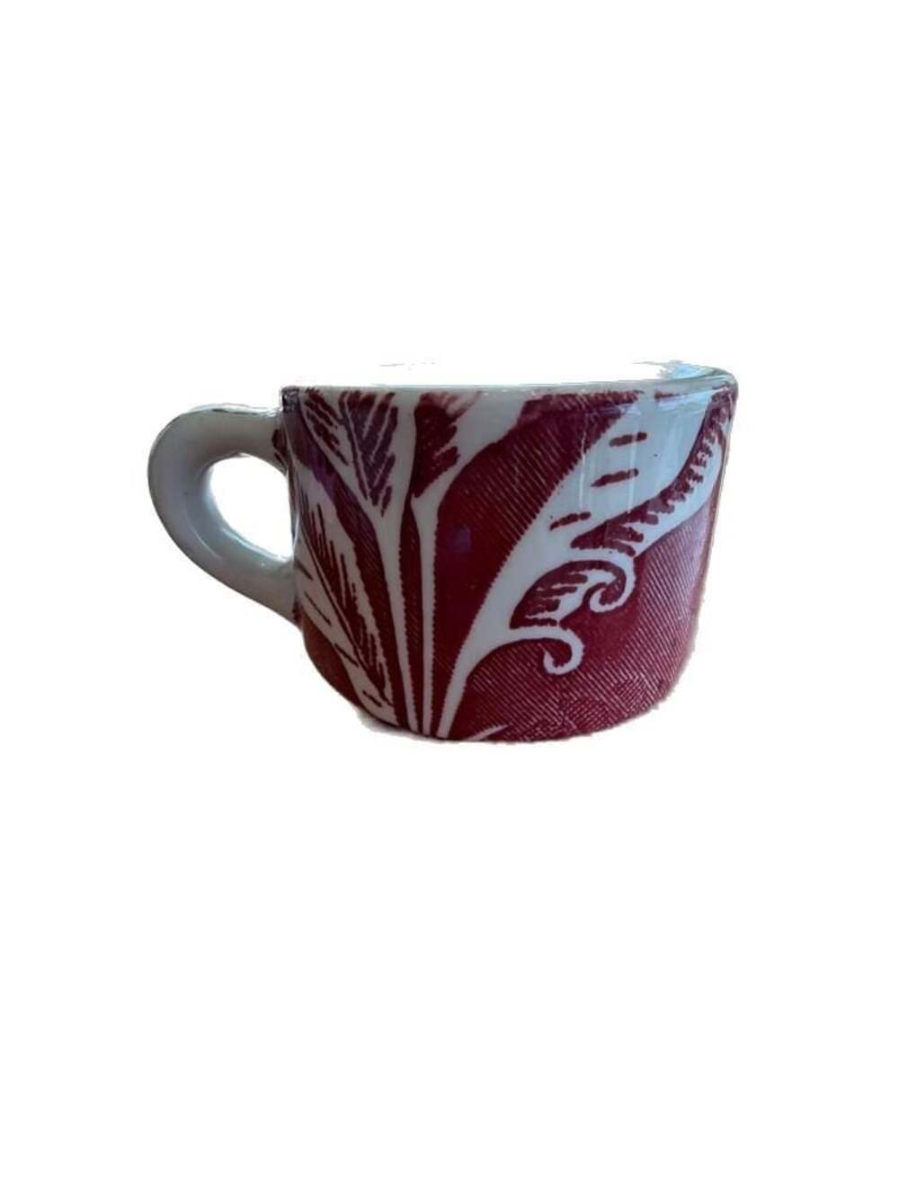 Vintage TEPCO‎ USA Red Palm Leaf Banana Leaf Restaurant Ware Coffee Mug